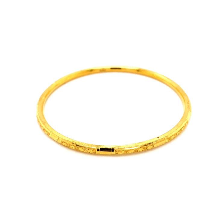 22K YG Solid Bangle-1pc