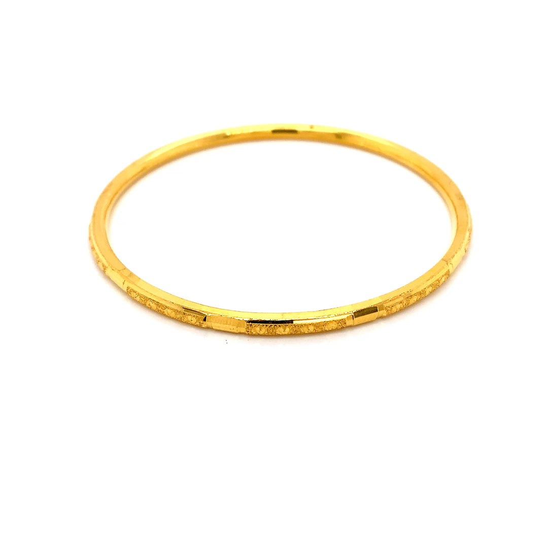 22K YG Solid Bangle-1pc