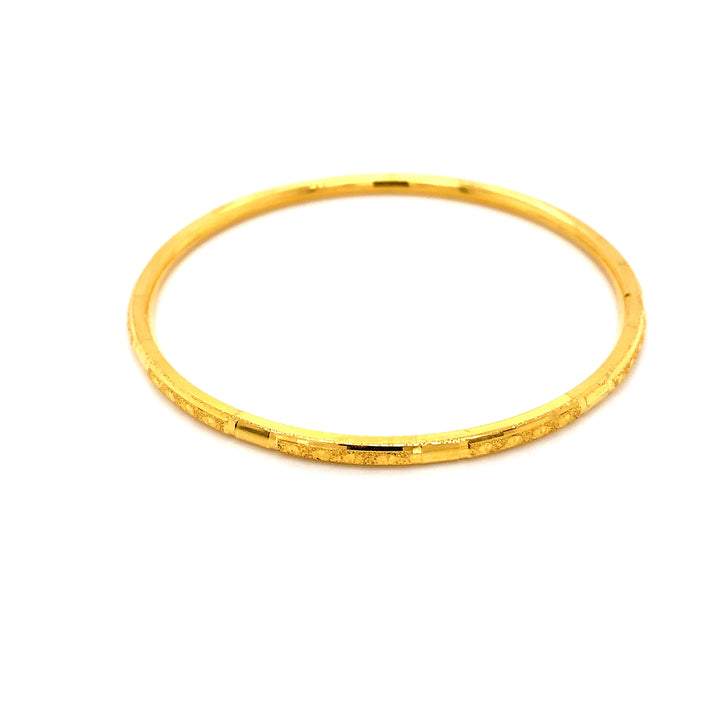22K YG Solid Bangle-1pc