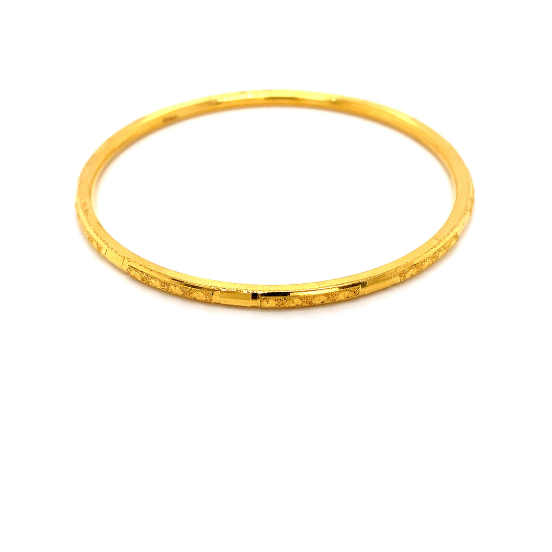 22K YG Solid Bangle-1pc