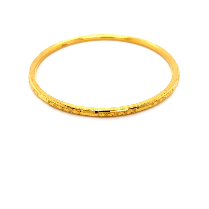22K YG Solid Bangle-1pc