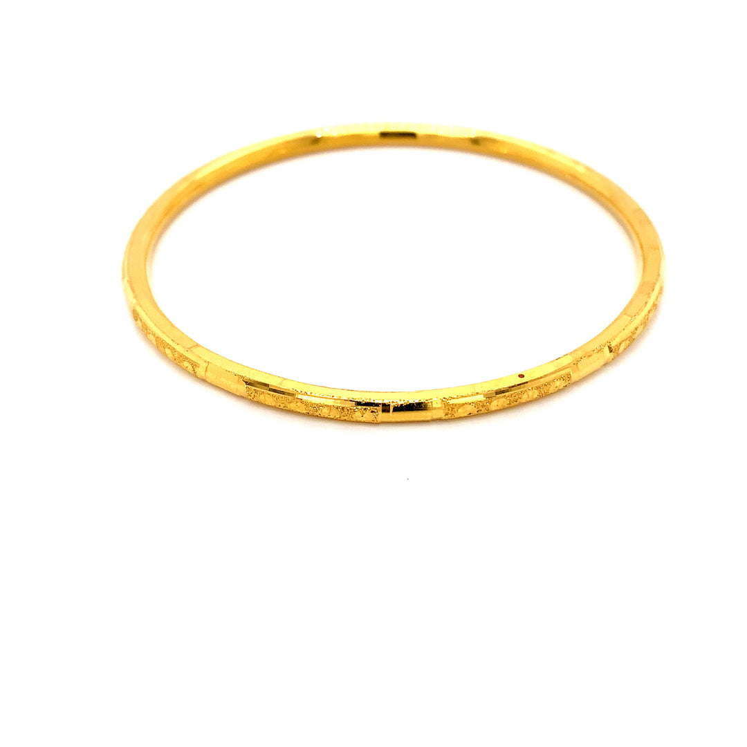22K YG Solid Bangle-1pc
