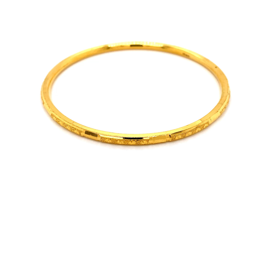 22K YG Solid Bangle-1pc