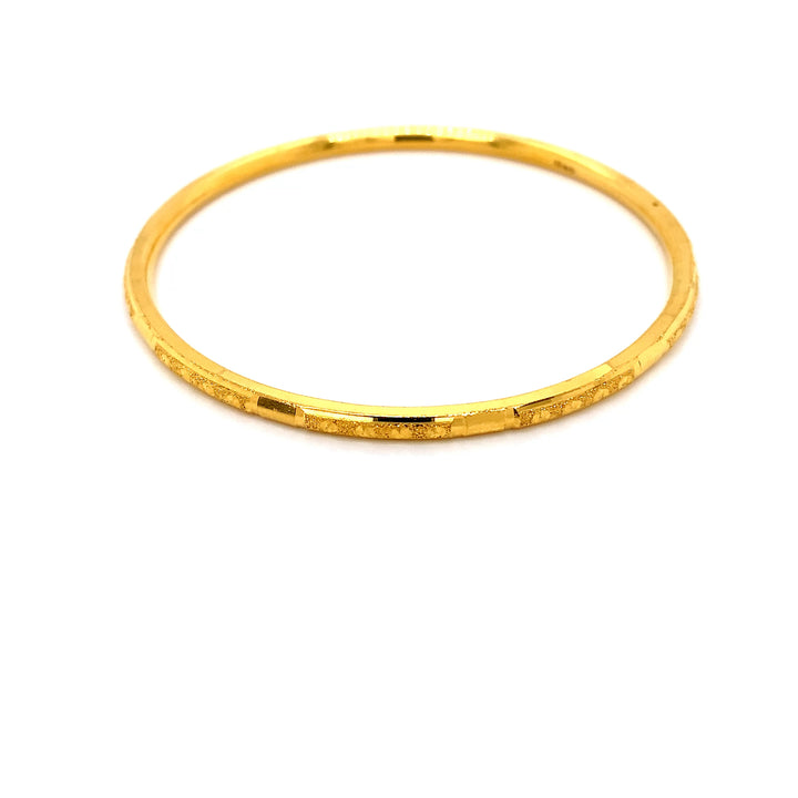 22K YG Solid Bangle-1pc