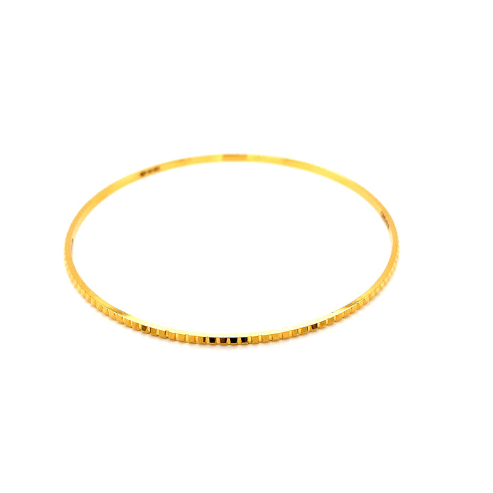 22K YG Solid Bangle-1pc