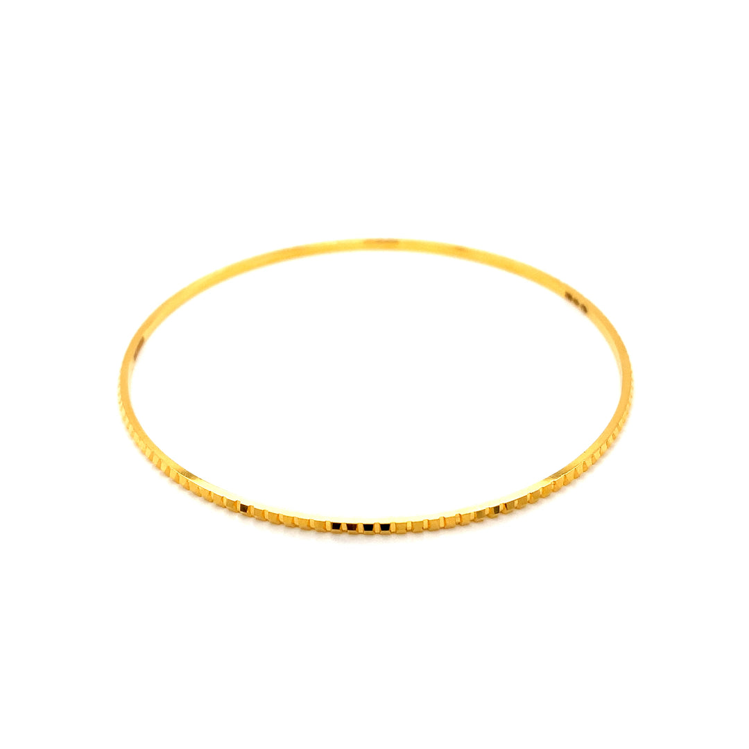 22K YG Solid Bangle-1pc