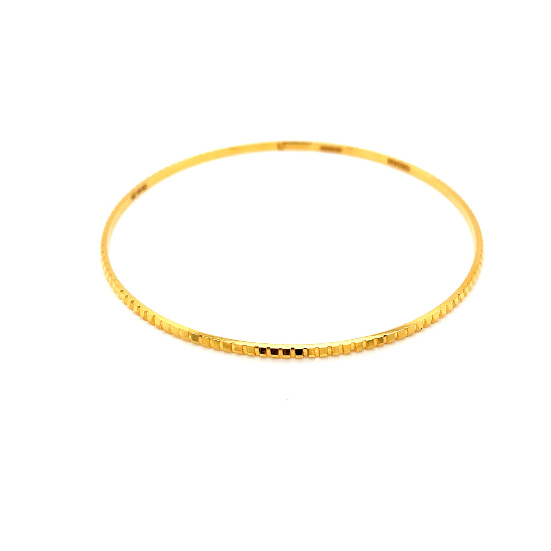22K YG Solid Bangle-1pc