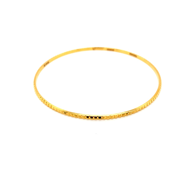 22K YG Solid Bangle-1pc