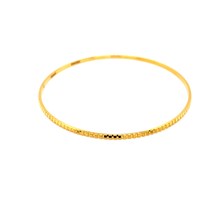 22K YG Solid Bangle-1pc