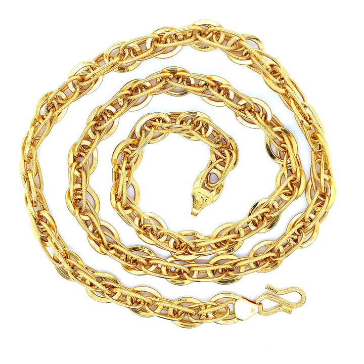 22K YG Fancy Chain-1pc