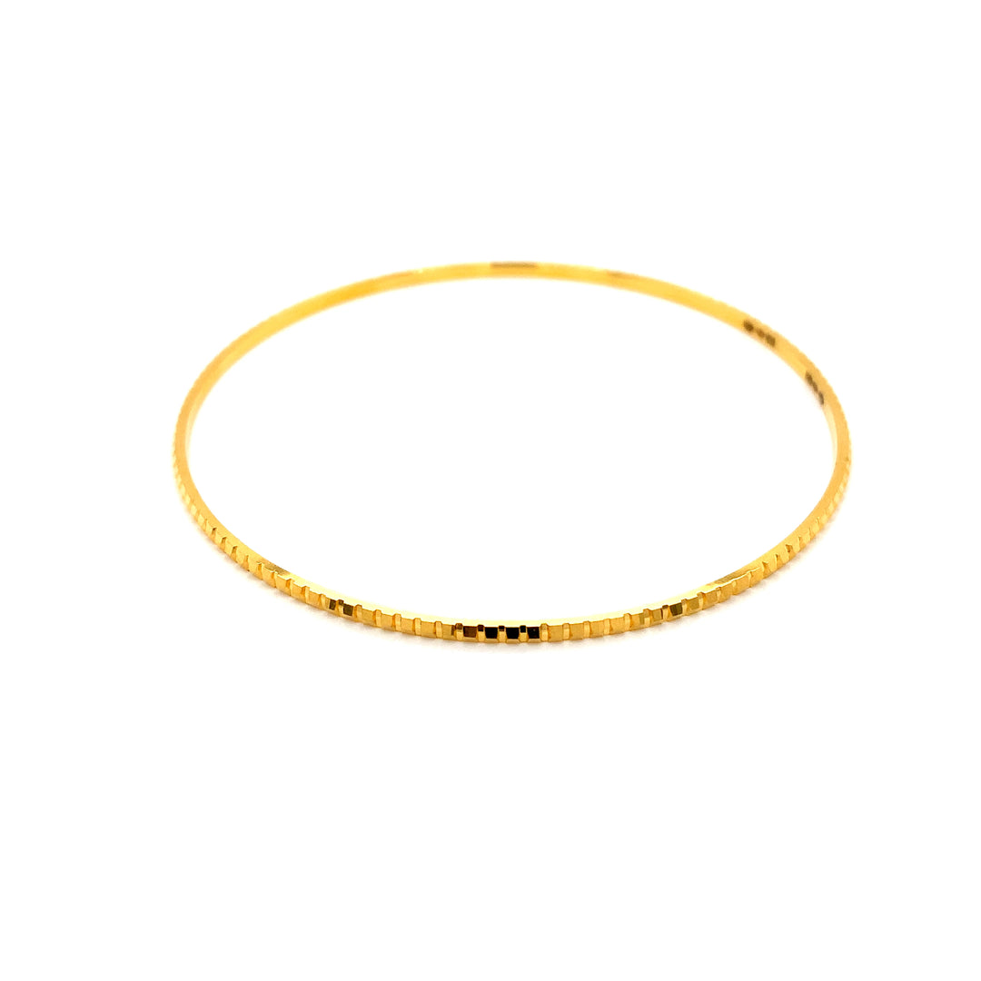 22K YG Solid Bangle-1pc