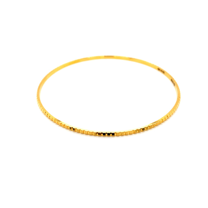 22K YG Solid Bangle-1pc