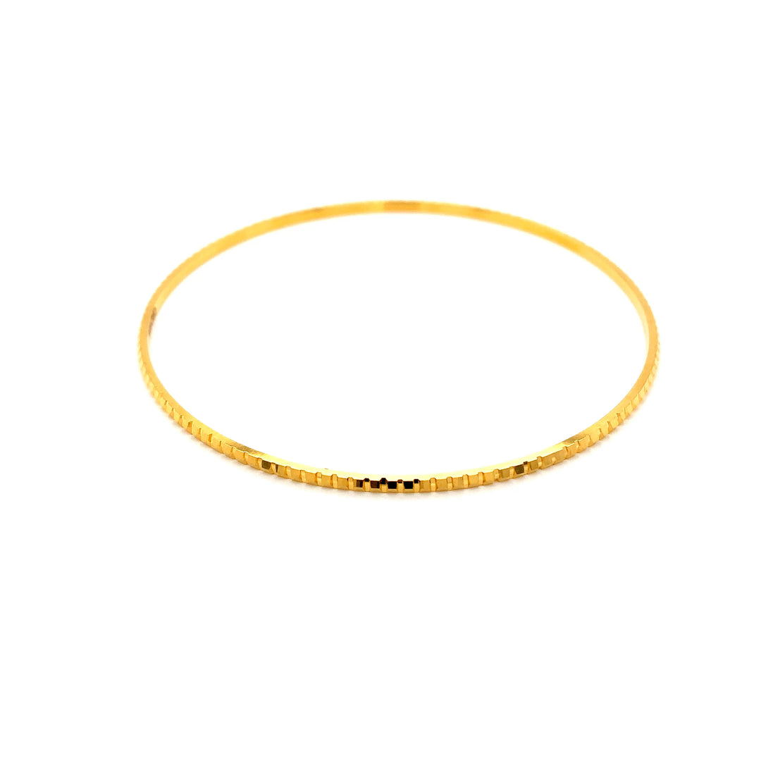 22K YG Solid Bangle-1pc