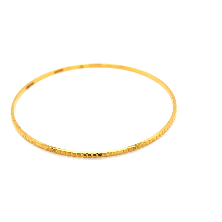 22K YG Solid Bangle-1pc