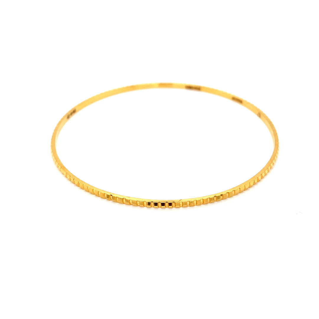 22K YG Solid Bangle-1pc