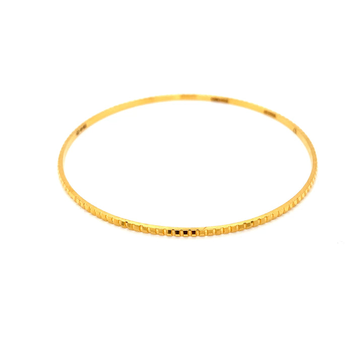 22K YG Solid Bangle-1pc