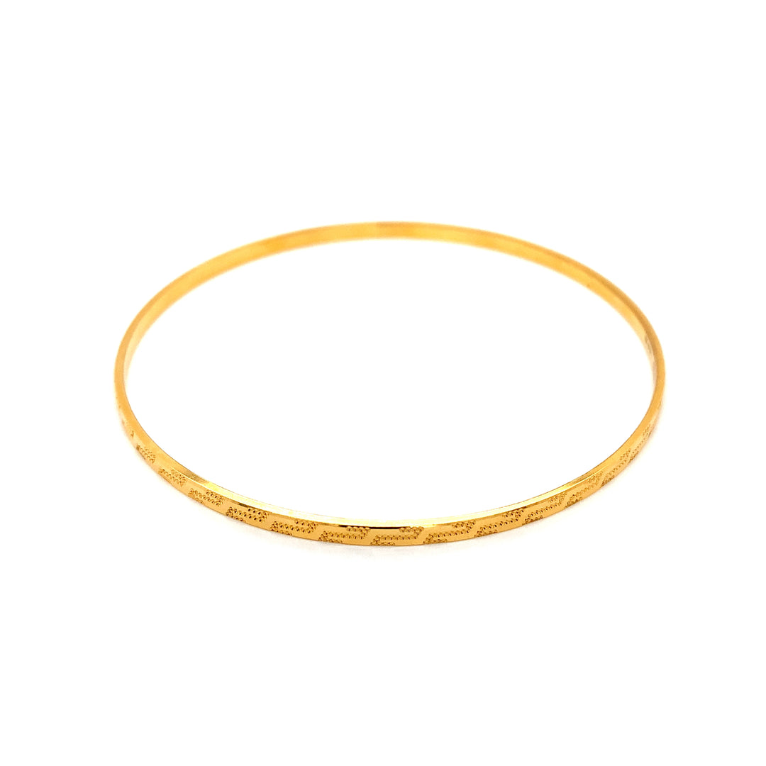 22K YG Solid Bangle-1pc