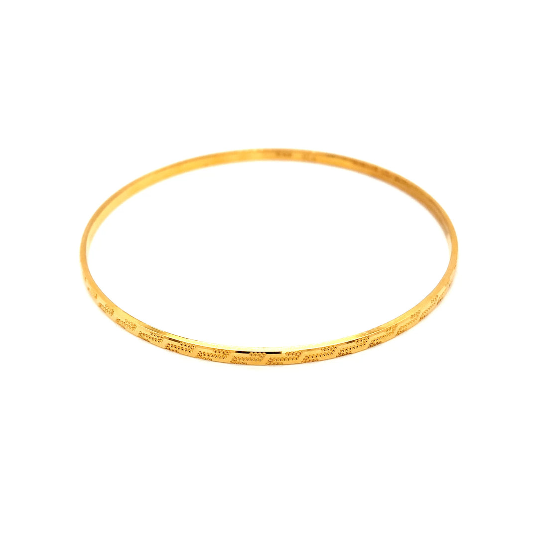 22K YG Solid Bangle-1pc