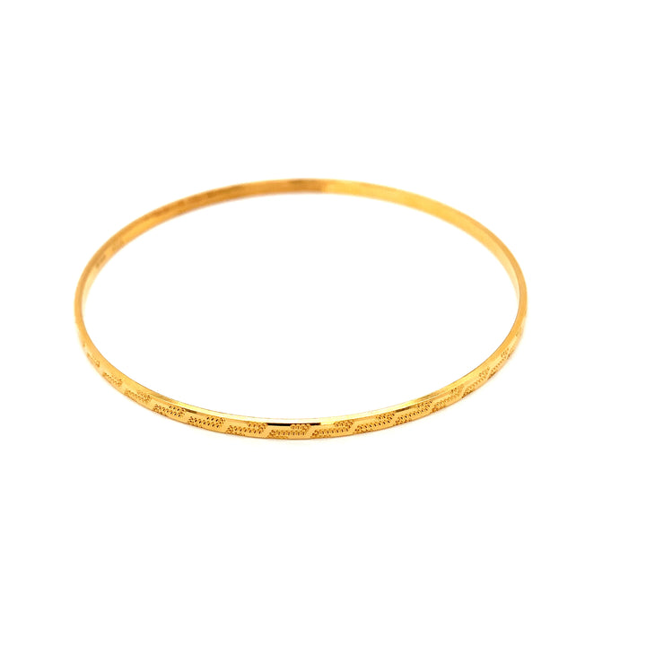 22K YG Solid Bangle-1pc