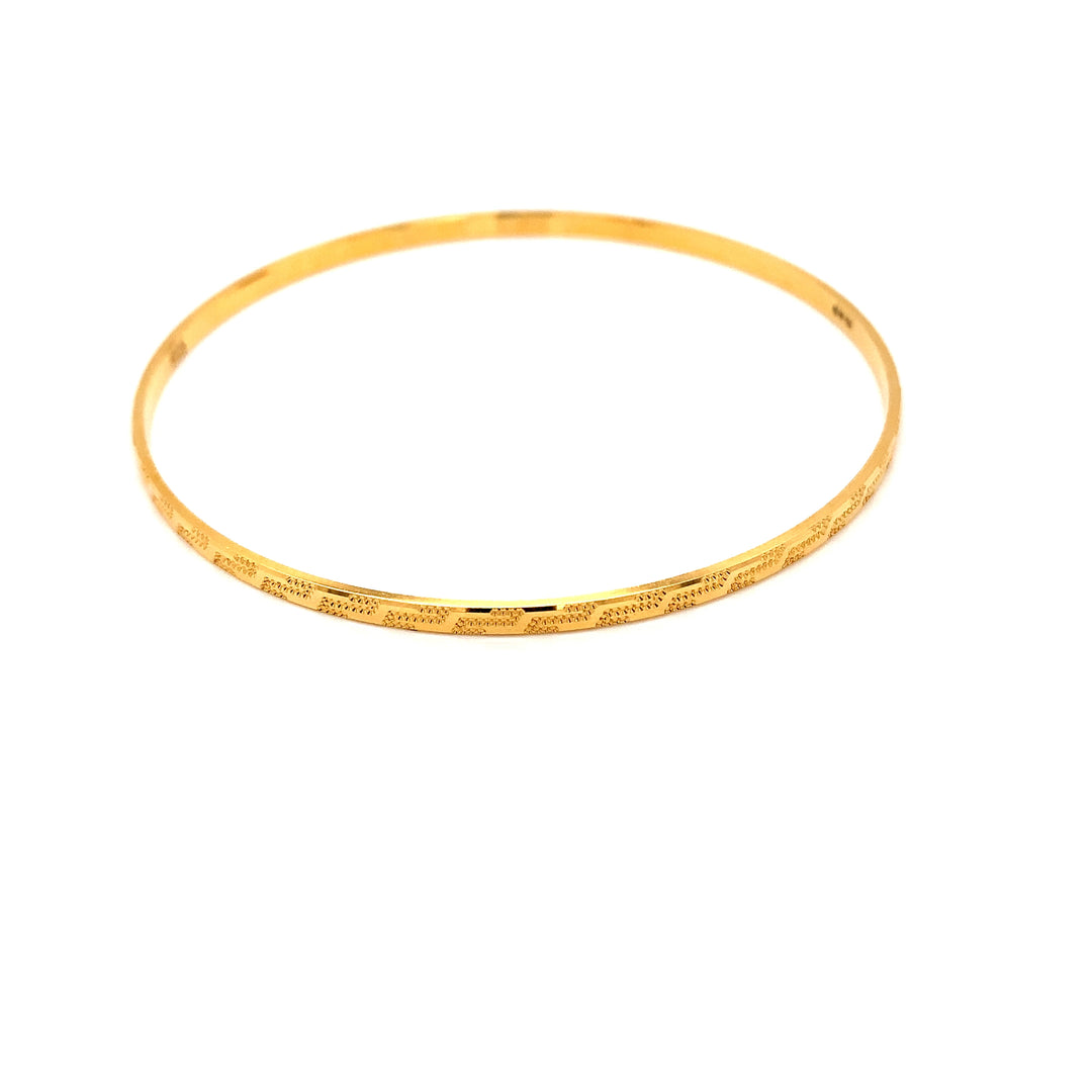 22K YG Solid Bangle-1pc