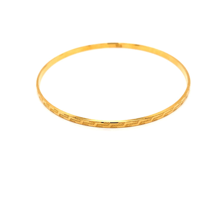 22K YG Solid Bangle-1pc