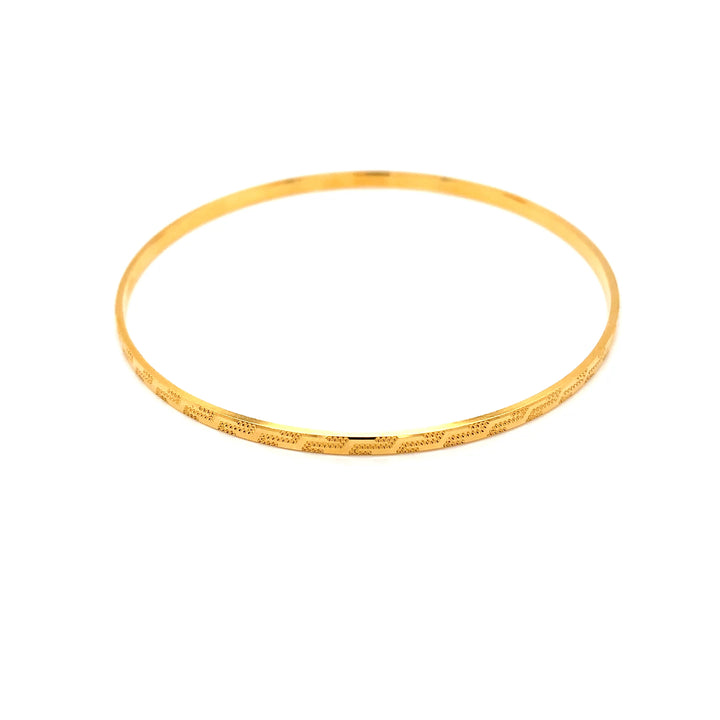 22K YG Solid Bangle-1pc