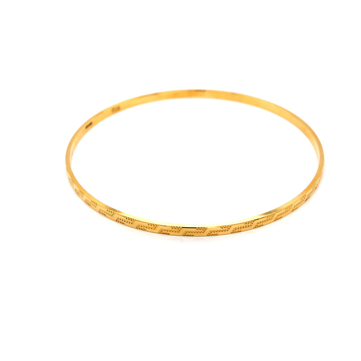 22K YG Solid Bangle-1pc