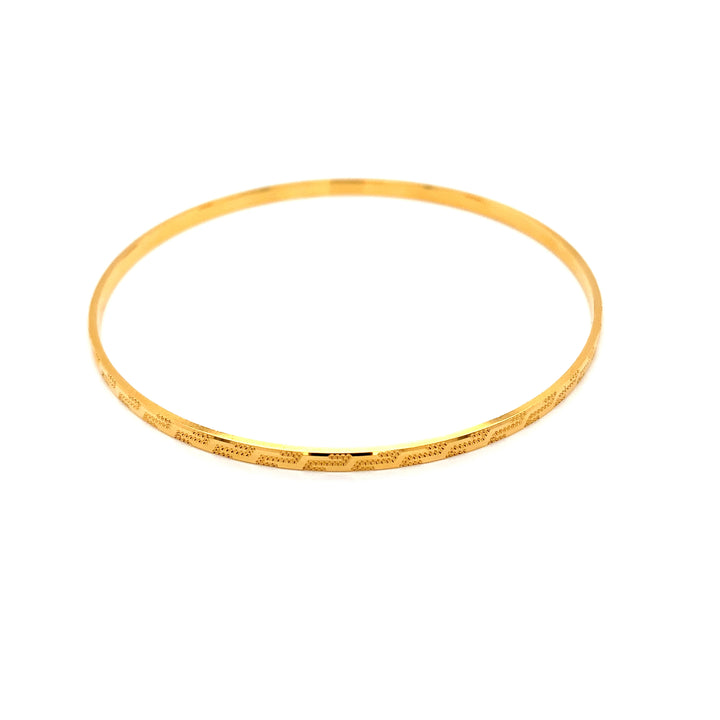 22K YG Solid Bangle-1pc