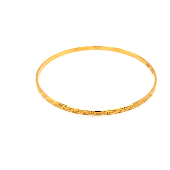 22K YG Solid Bangle-1pc