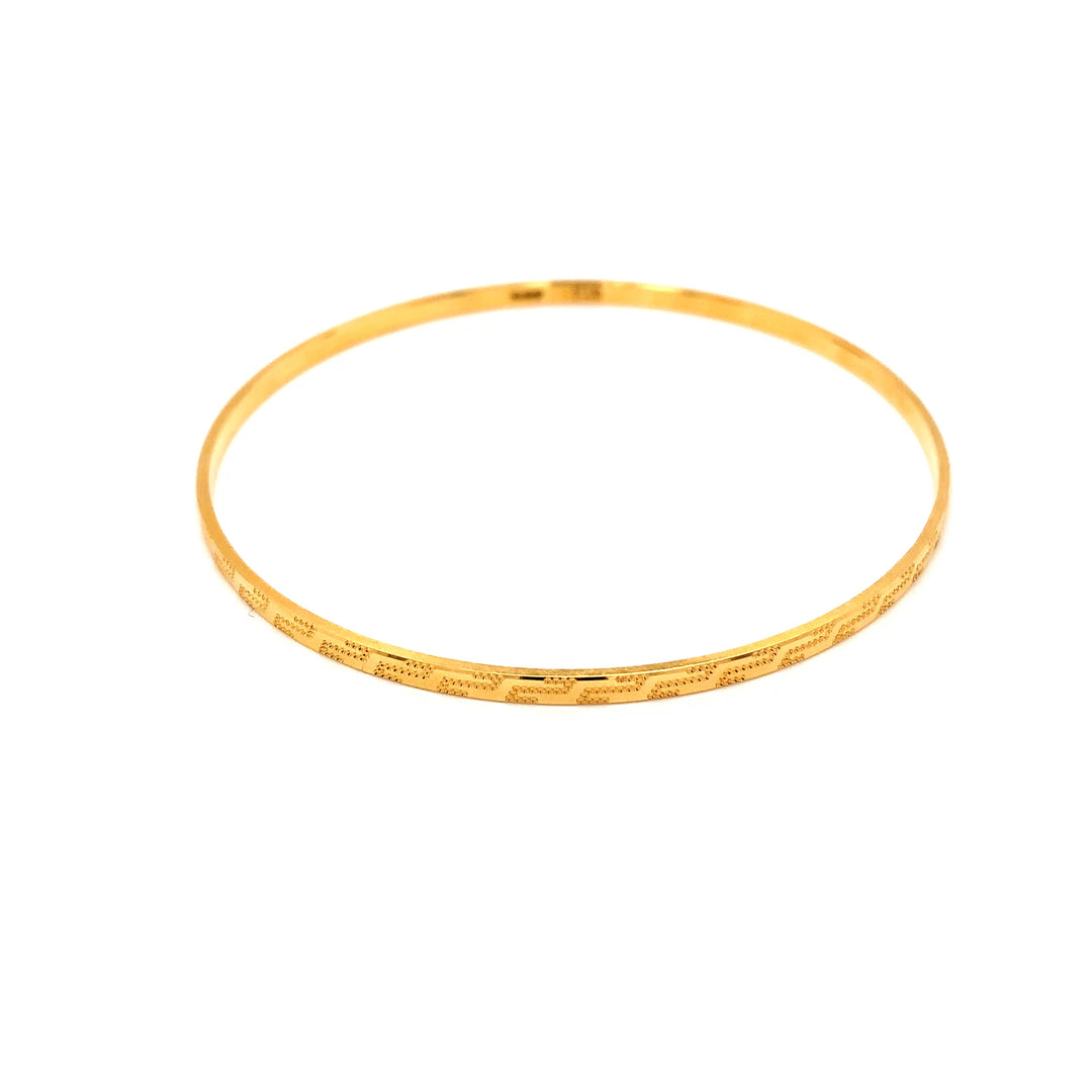 22K YG Solid Bangle-1pc