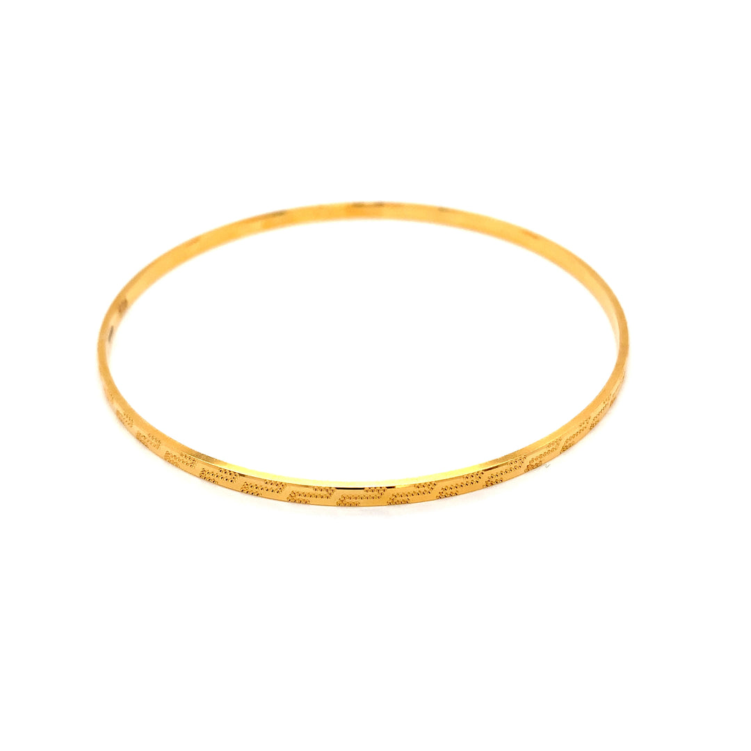 22K YG Solid Bangle-1pc