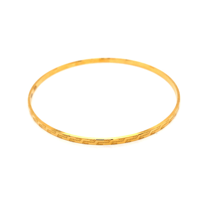 22K YG Solid Bangle-1pc