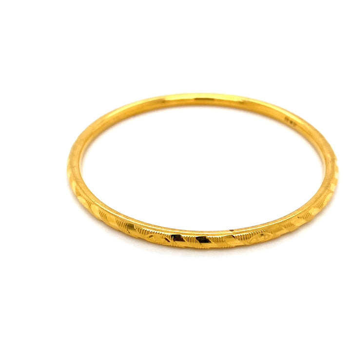 22K YG Solid Bangle-1pc