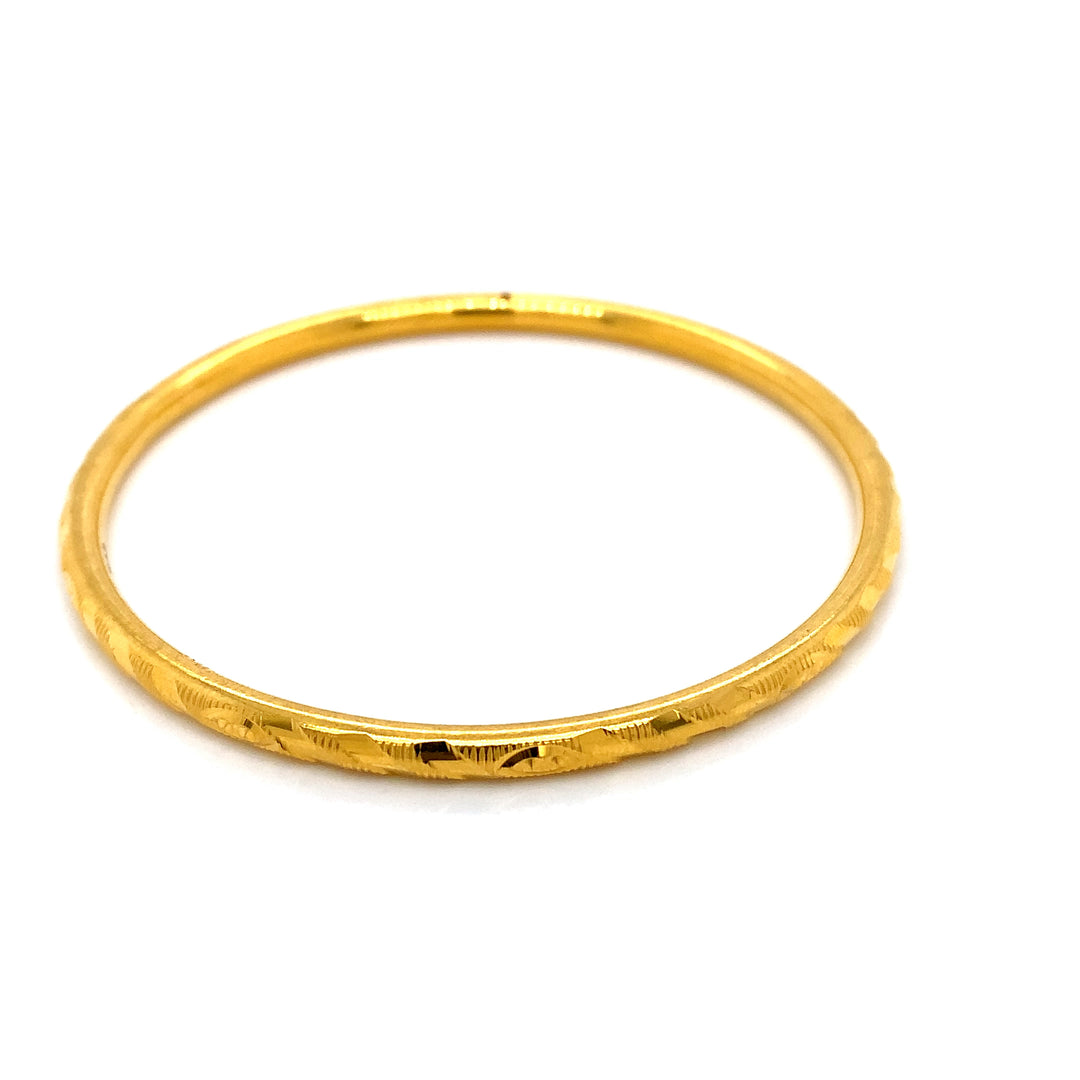 22K YG Solid Bangle-1pc