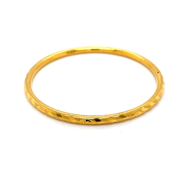 22K YG Solid Bangle-1pc