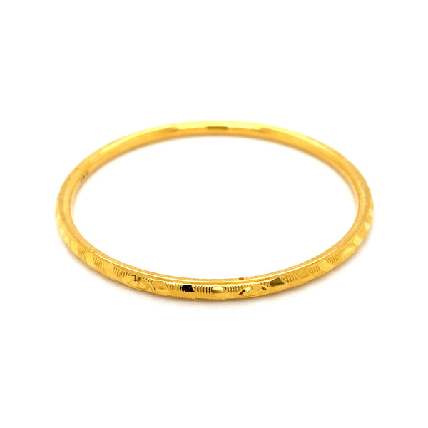 22K YG Solid Bangle-1pc