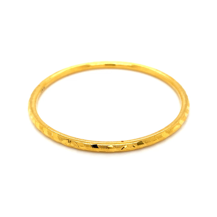 22K YG Solid Bangle-1pc