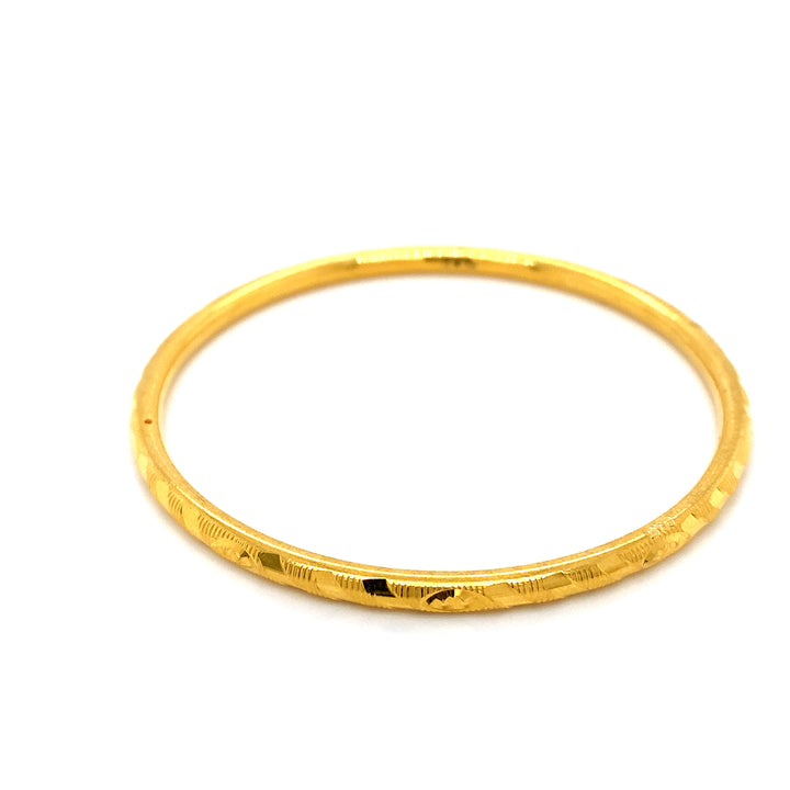 22K YG Solid Bangle-1pc