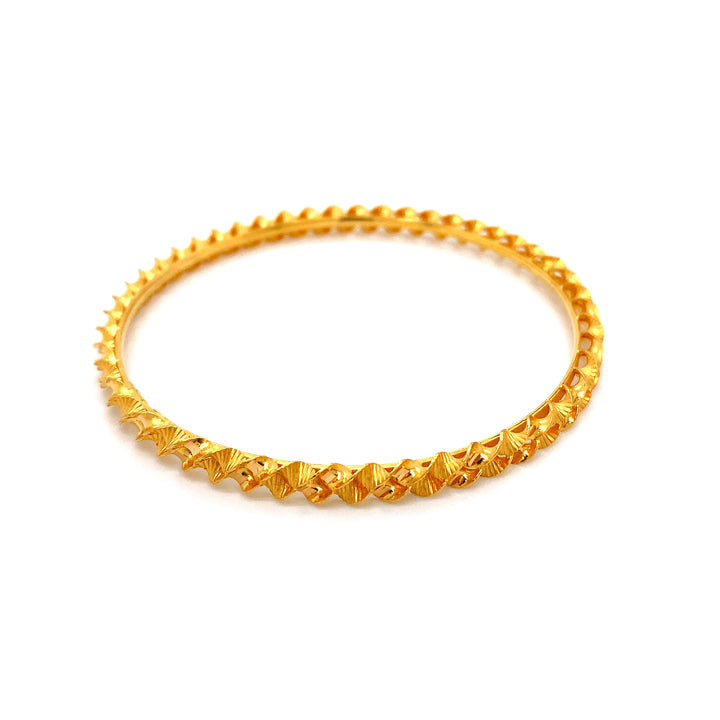 22K YG Solid Bangle-1pc