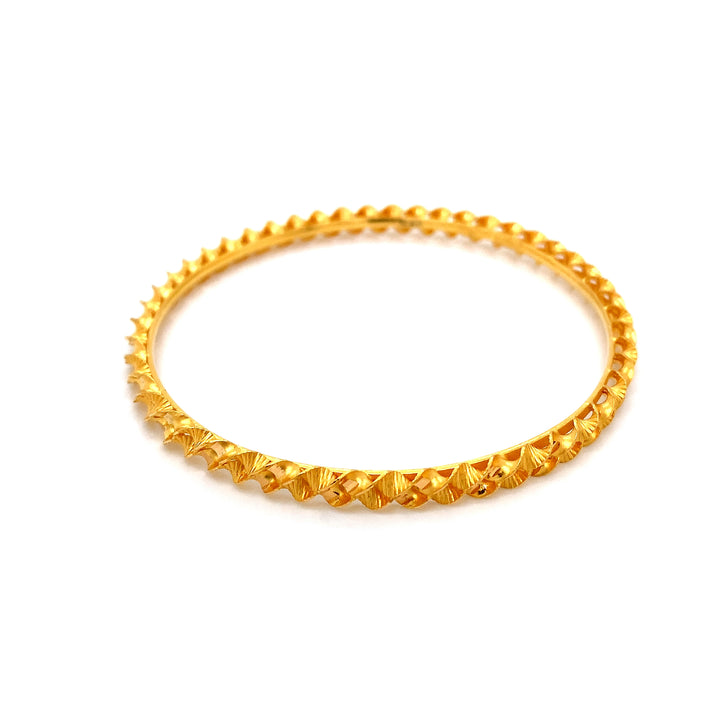 22K YG Solid Bangle-1pc