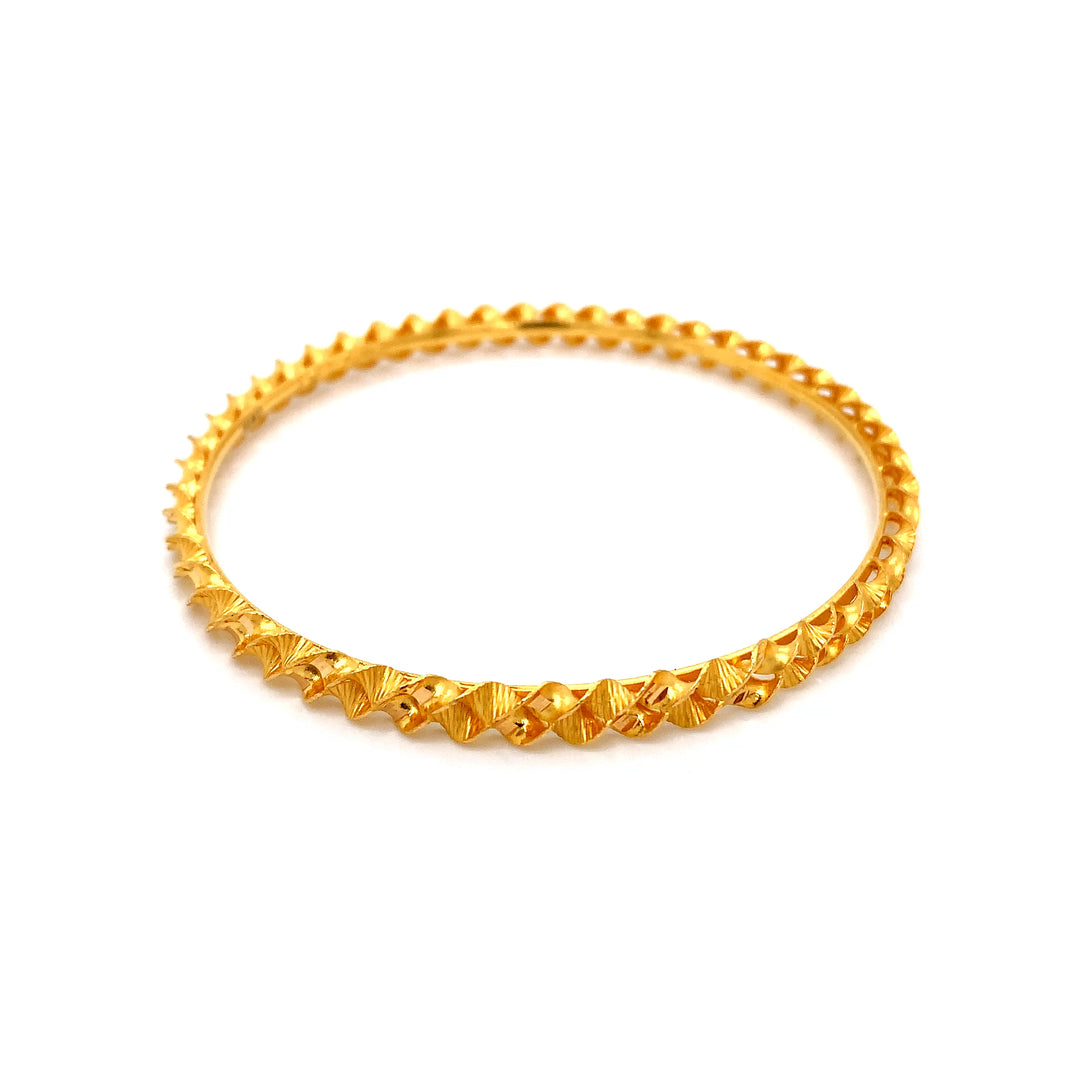 22K YG Solid Bangle-1pc