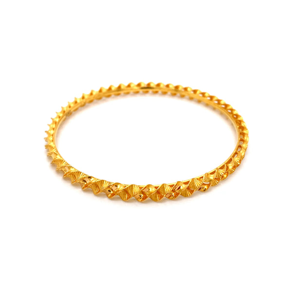 22K YG Solid Bangle-1pc