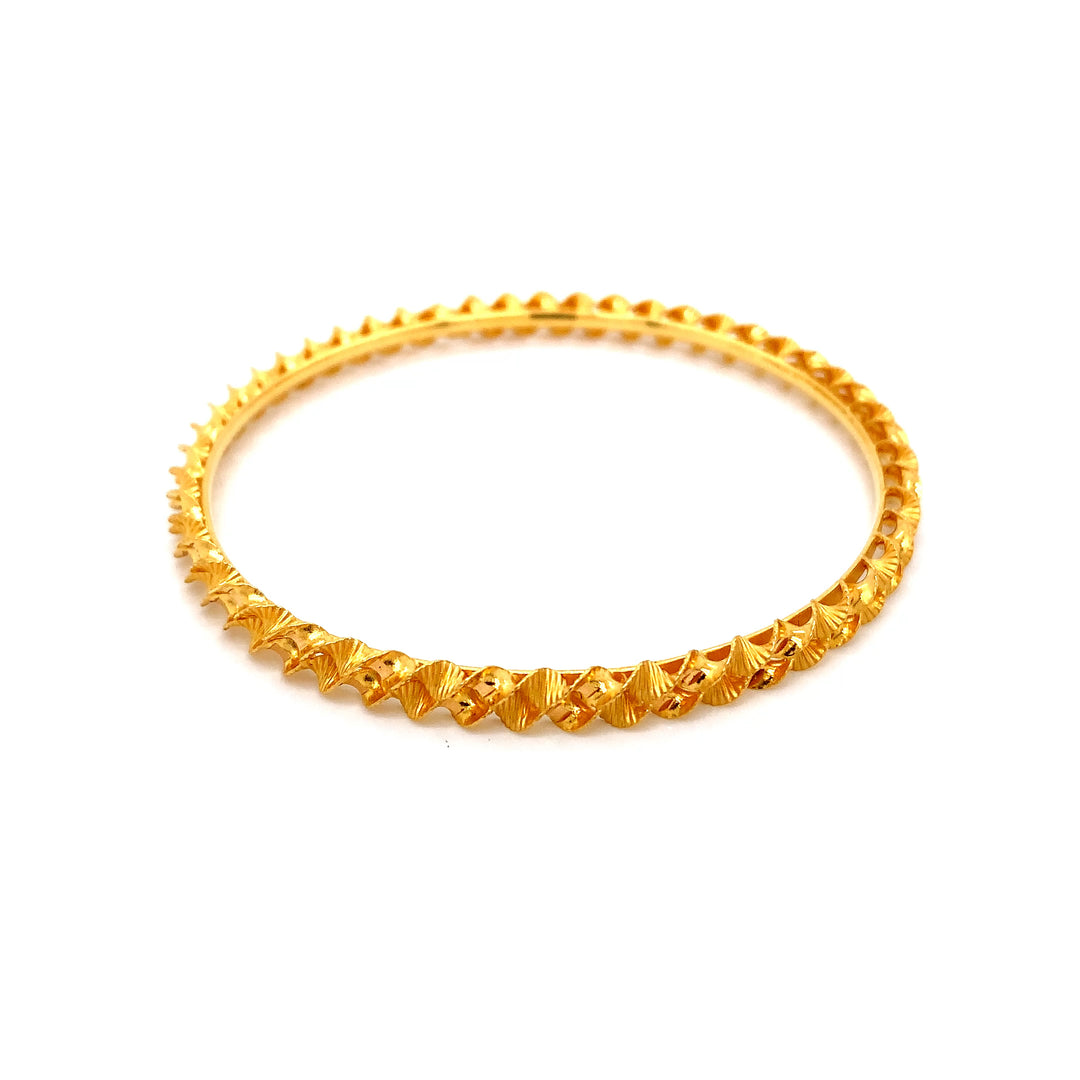 22K YG Solid Bangle-1pc