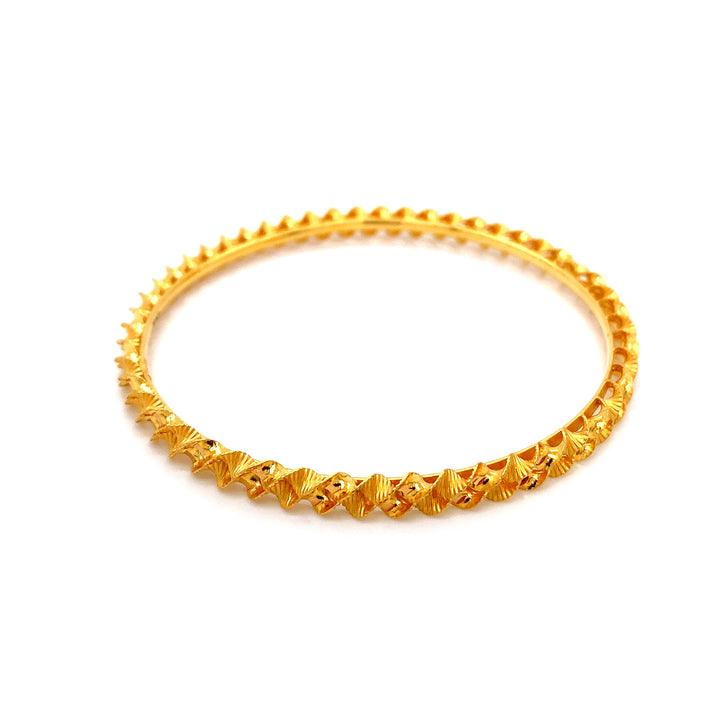 22K YG Solid Bangle-1pc