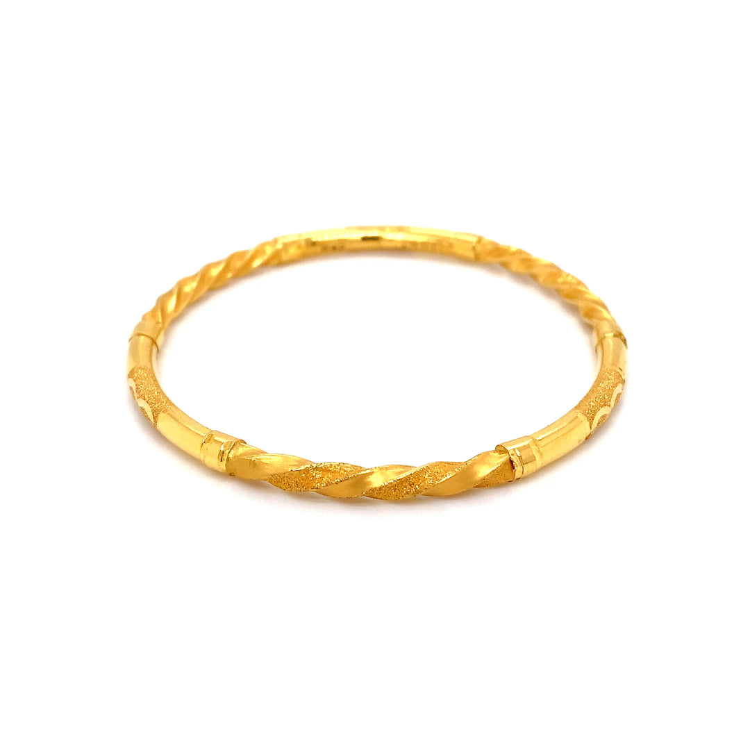 22K YG Solid Bangle-1pc