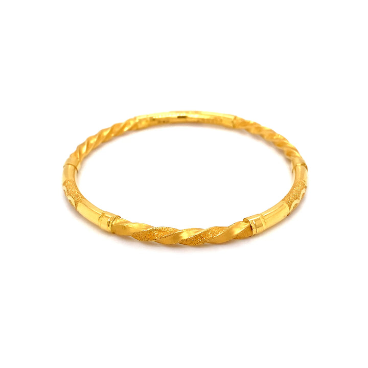 22K YG Solid Bangle-1pc