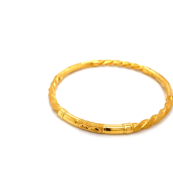 22K YG Solid Bangle-1pc