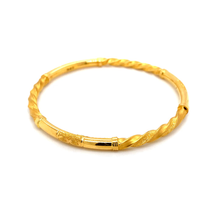 22K YG Solid Bangle-1pc