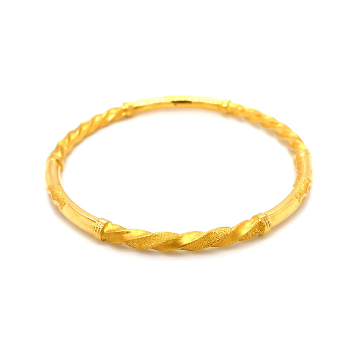 22K YG Solid Bangle-1pc