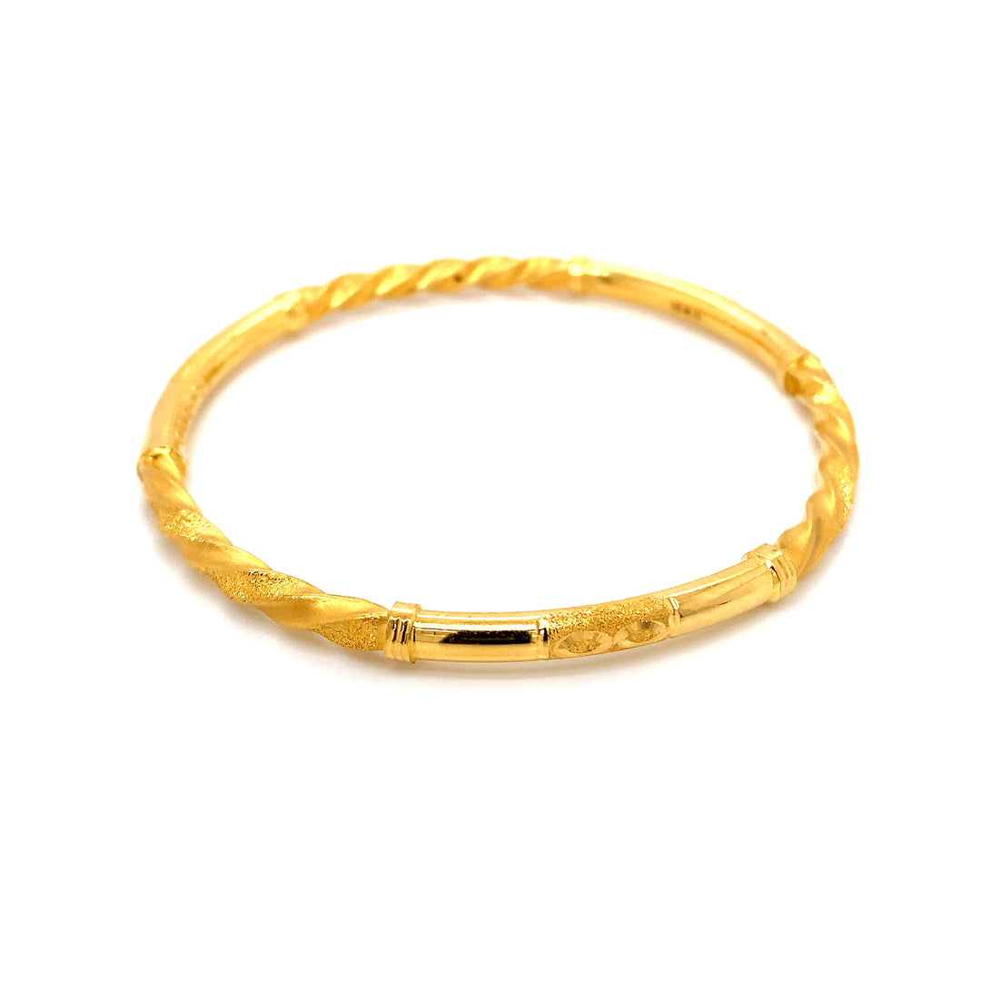 22K YG Solid Bangle-1pc